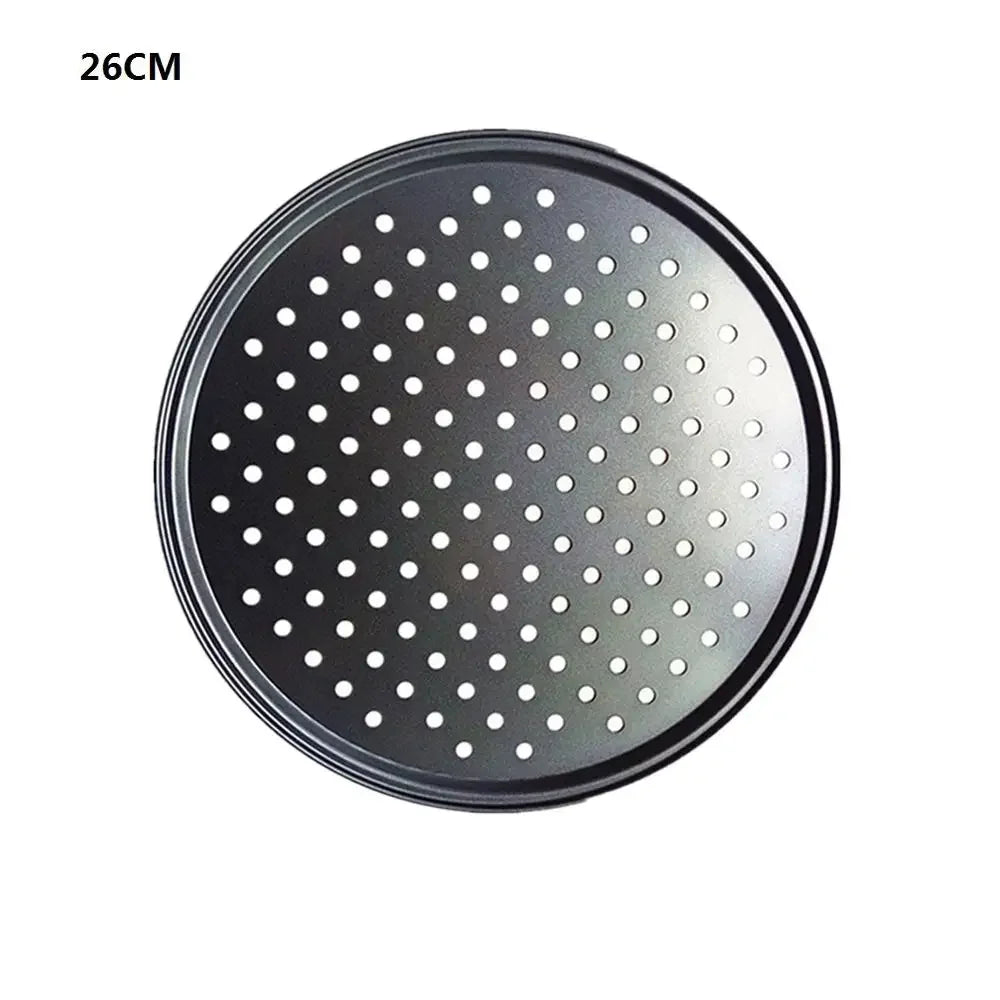 Household Pizza Pans with Holes Breathable Non-Stick Professional Baking Tray for Restaurant Home Grill Barbecue Baking Tools