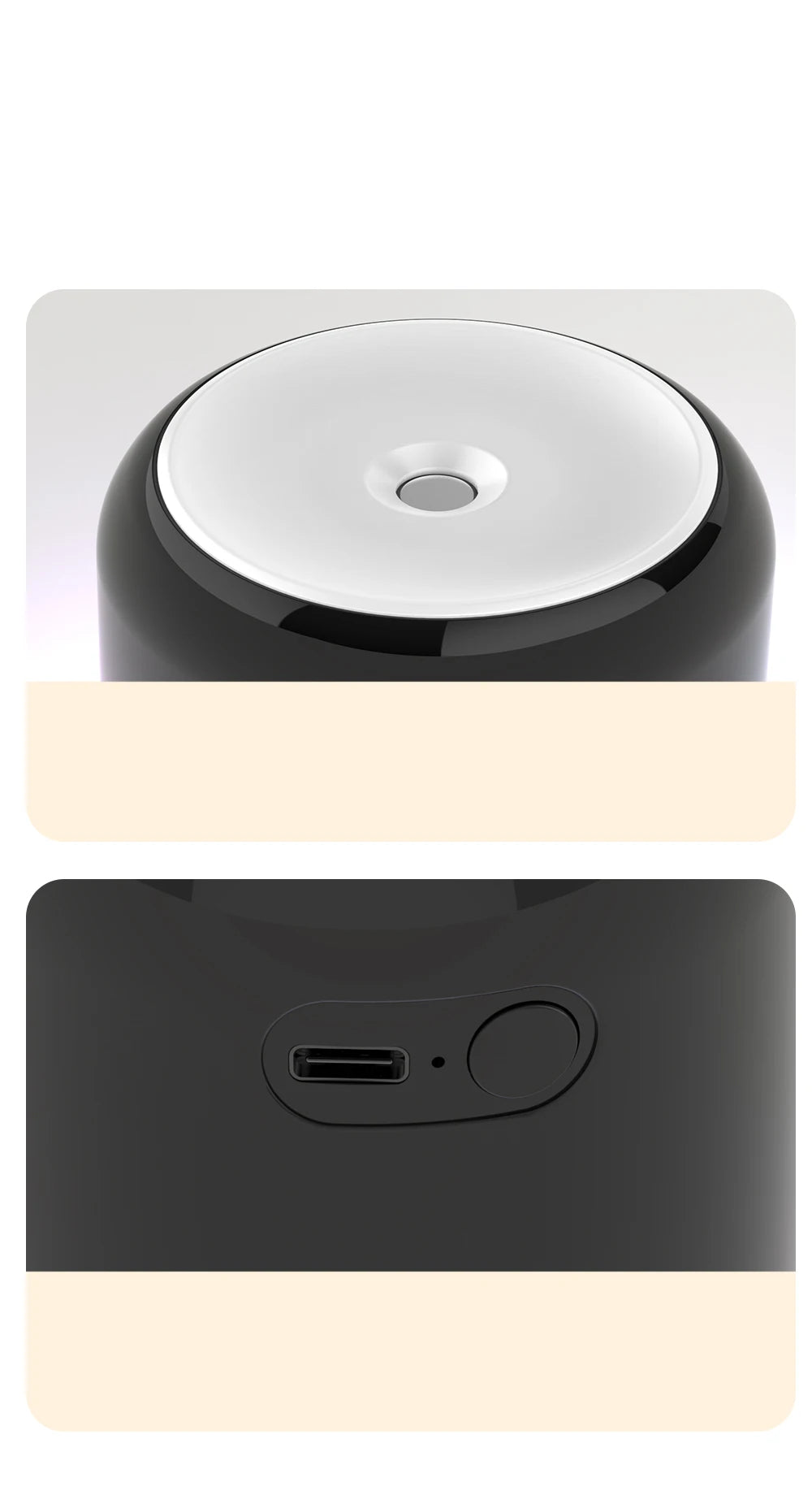 Colorful Cool Mist Mini Humidifier 300ml USB Personal Desktop Humidifiers for Car Office Home Travel, Auto Shut-Off 2 Mist Modes