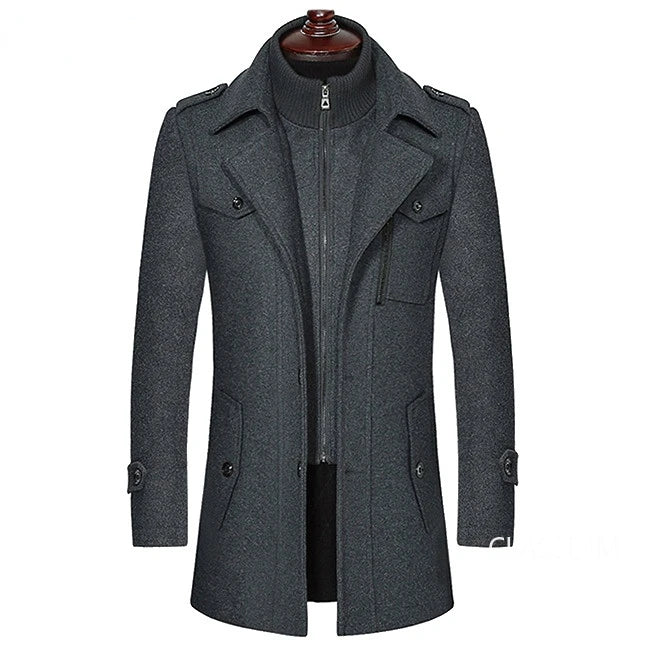 Men Winter Jackets Cashmere Overcoats Wool Blends Trench Coats High Quality New Winter Coats Male Business Casual Trench Coats