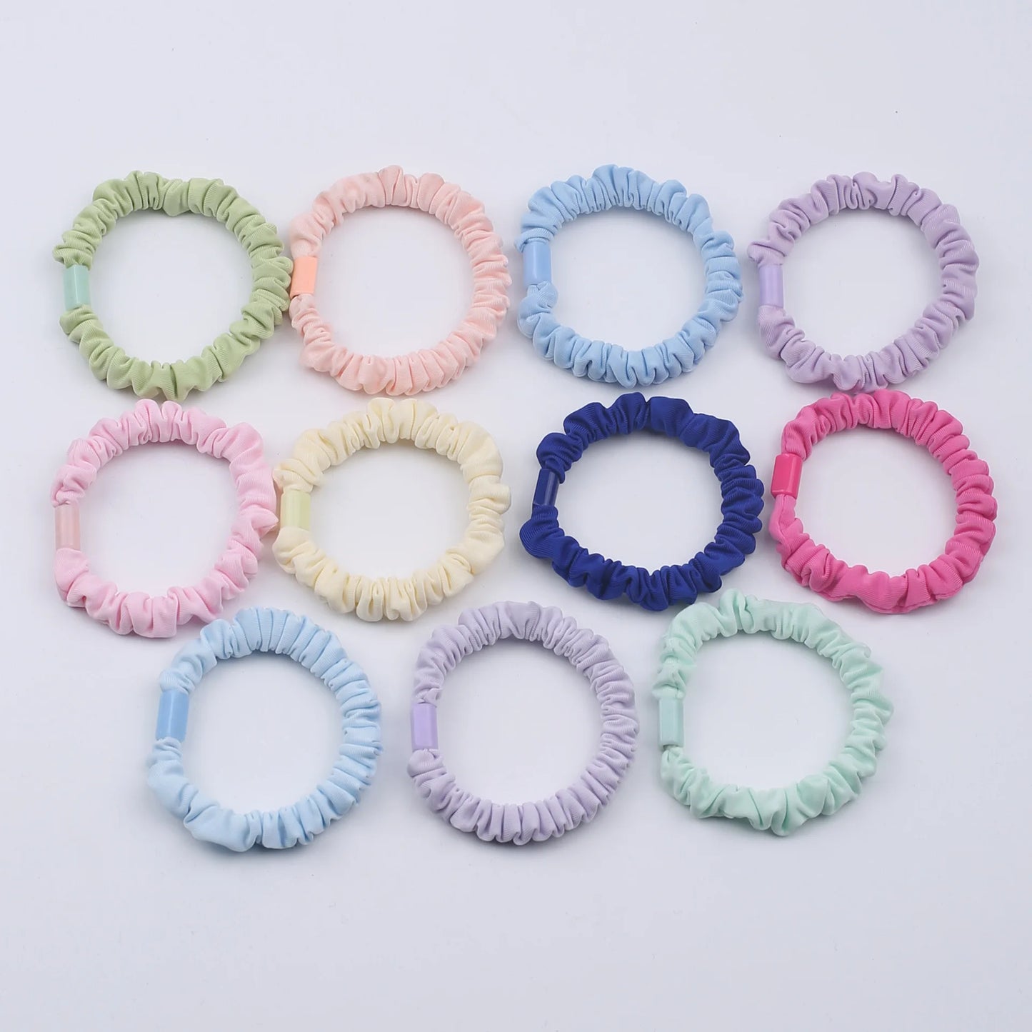 10PCS/Set Macaron Elastic Hair Bands Scrunchies Hair Ties Women Girls Candy Colorfuls Ponytail Rubber Bands Hair Accessories