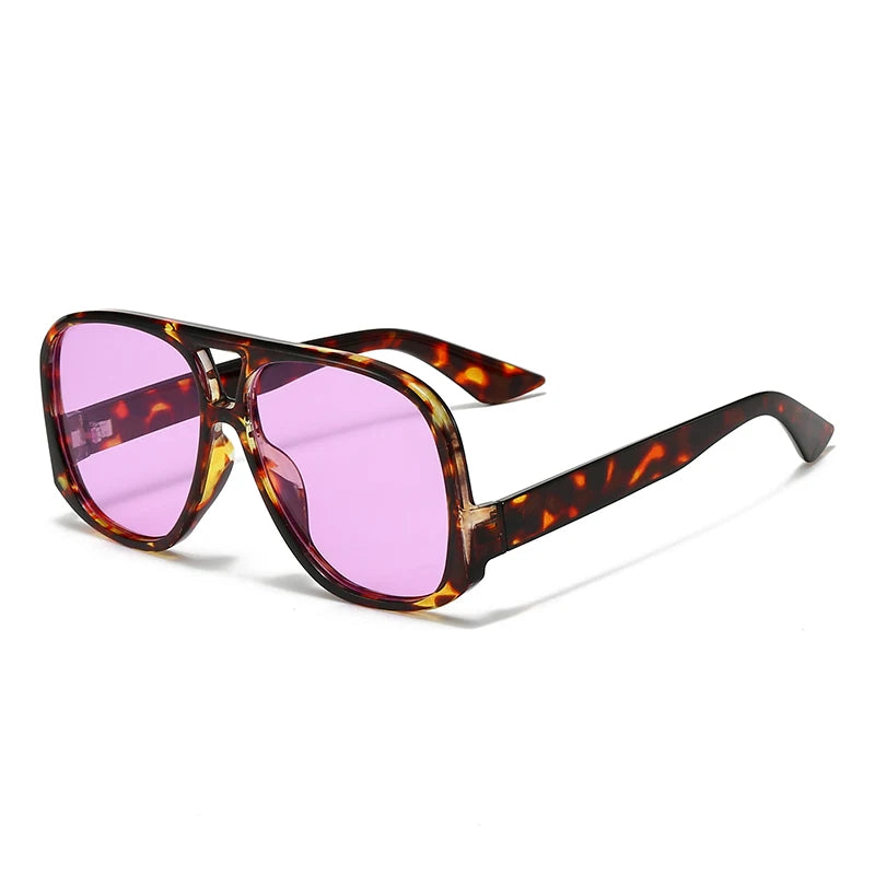 Hiking Camping Oversized Women Double Bridges Anti Light Glasses Fashion Outdoor Driving Eyeglasses Beach Travel UV400 Shades
