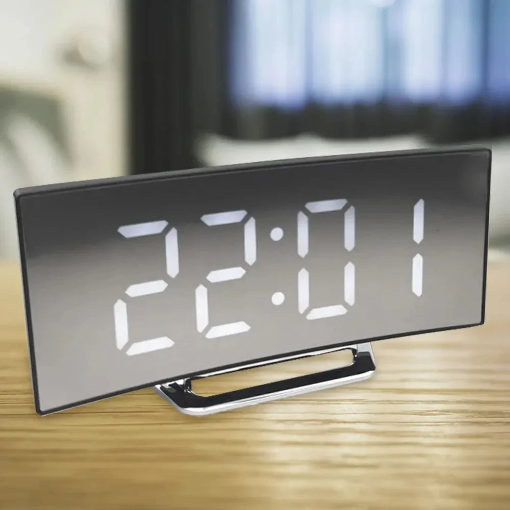 LED Digital Electronic Clock Backlight Large Number Alarm Clock Temperature Calendar Bedside Table Nightlight Home Decoration