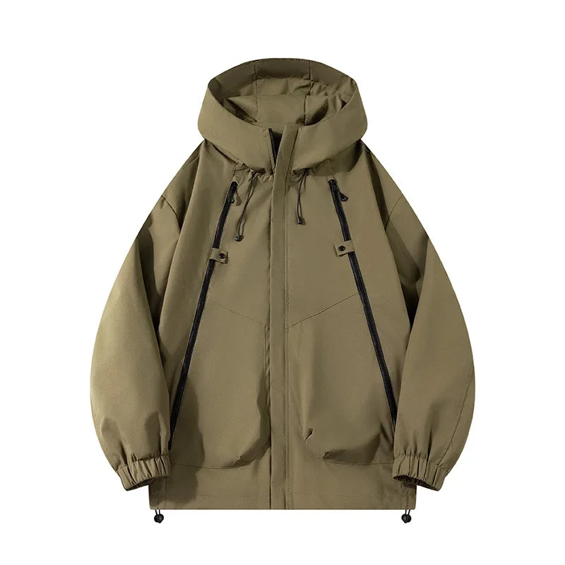 New Men Outdoor Jackets Men Spring Casual Hooded Jacket Coats Mens Autumn Waterproof Fashion Brand Windbreaker Jackets Male 3XL