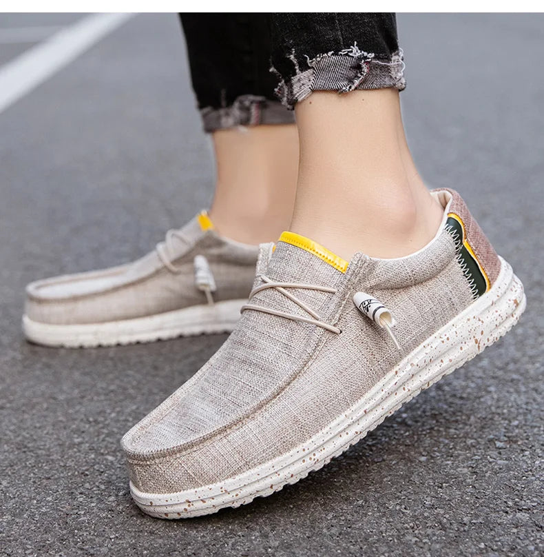 Summer Breathable Men Canvas Shoes Canvass Dude Shoes 2023 Casual Light Big Size 48 49 50 Dropshipping