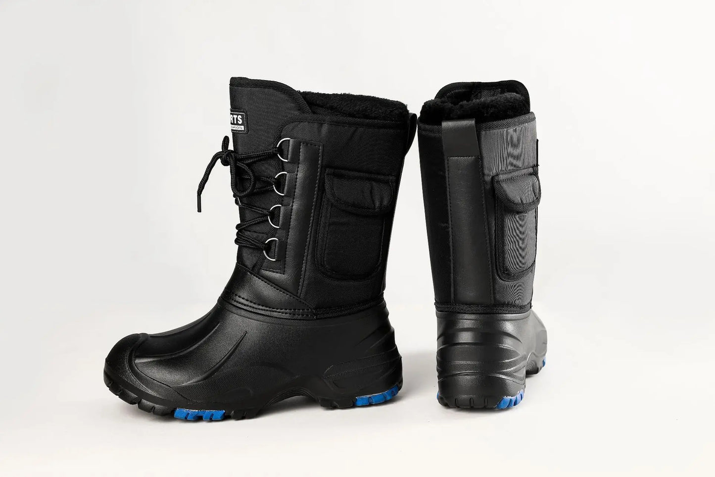 2024 autumn and winter warm men's fashionable snow boots for fishing and skiing, waterproof, simple and casual mid top shoes for