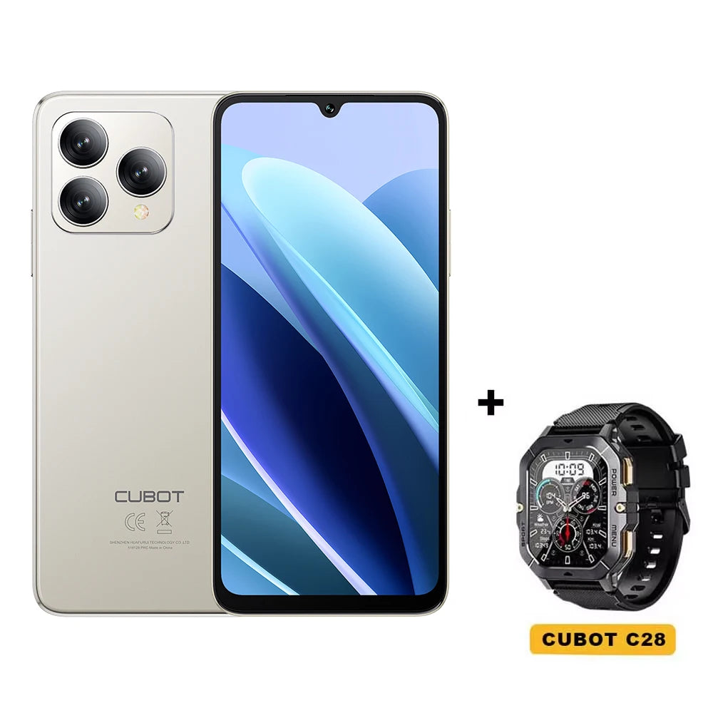 Cubot Smartphone Android 15 A40, 12GB RAM+256GB ROM, 6.88-Inch 120Hz Screen,Octa-core, 48MP Camera, 5100mAh Battery,NFC,Face ID