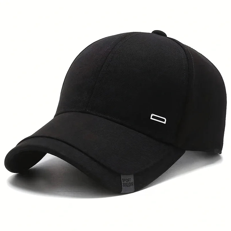 Unisex Square Silver Buckle Label Baseball Caps Spring Autumn Outdoor Sunscreen Hat Adjustable Casual Trucker Hats