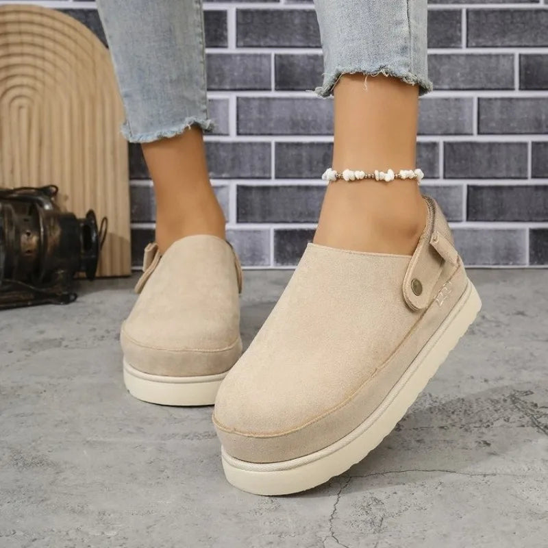 Woman Slippers Leather Non-Slip Soft Platform Shoes Flip Flops Summer Wedge Slippers Lightweight Orthopedic Sandals Slides Women