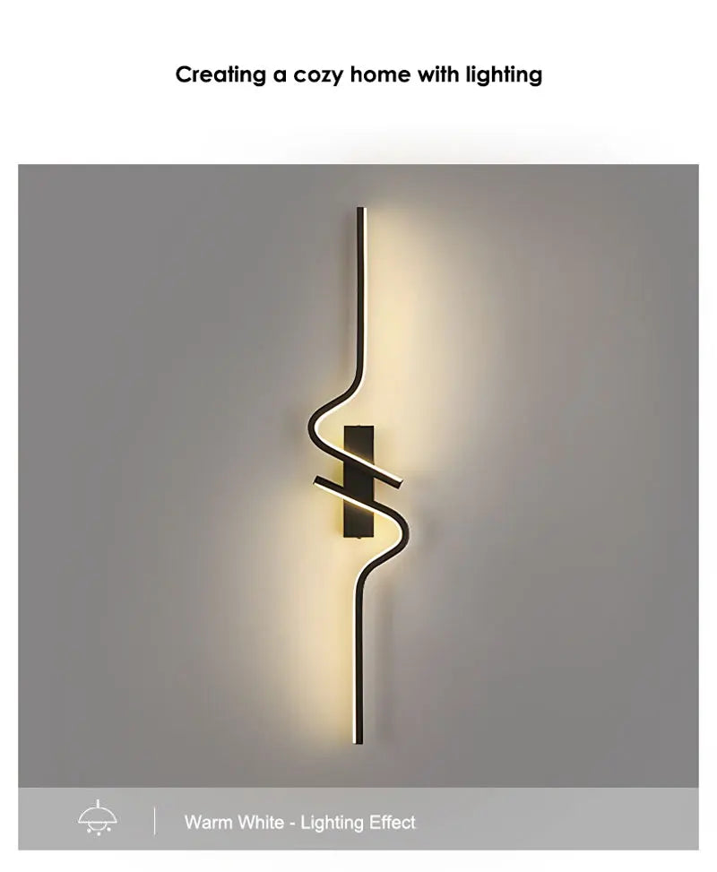 Modern LED Wall Lamps Long Strip Up and Down LED Wall Lights Bedroom Bedside Hallway Lighting Fixture AC85-265V Wall Sconce