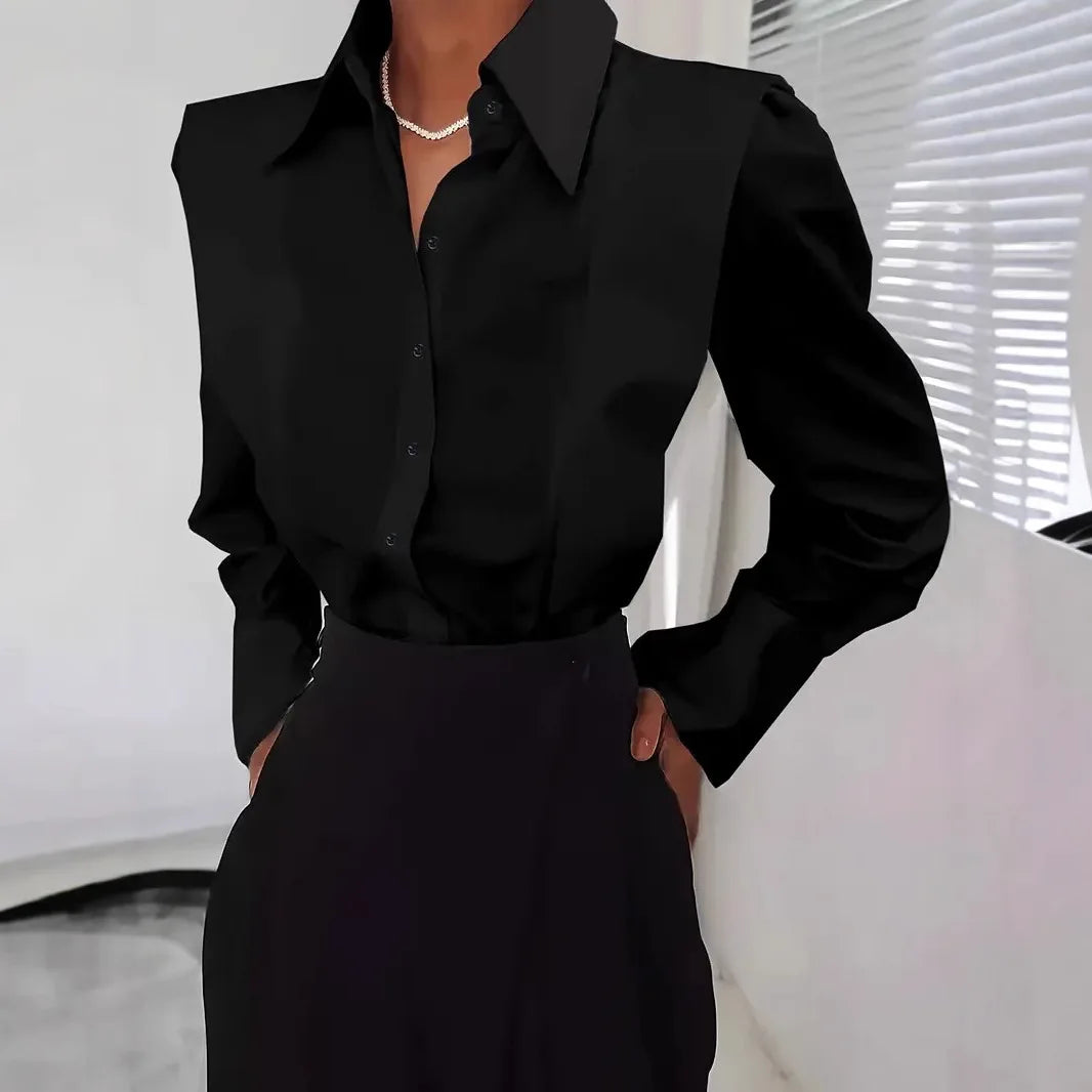Autumn New White Shirt Women's Fashion Elegant Casual Long Sleeve Shirt Tops Holiday Party Womens Tops And Blouses Women Clothes