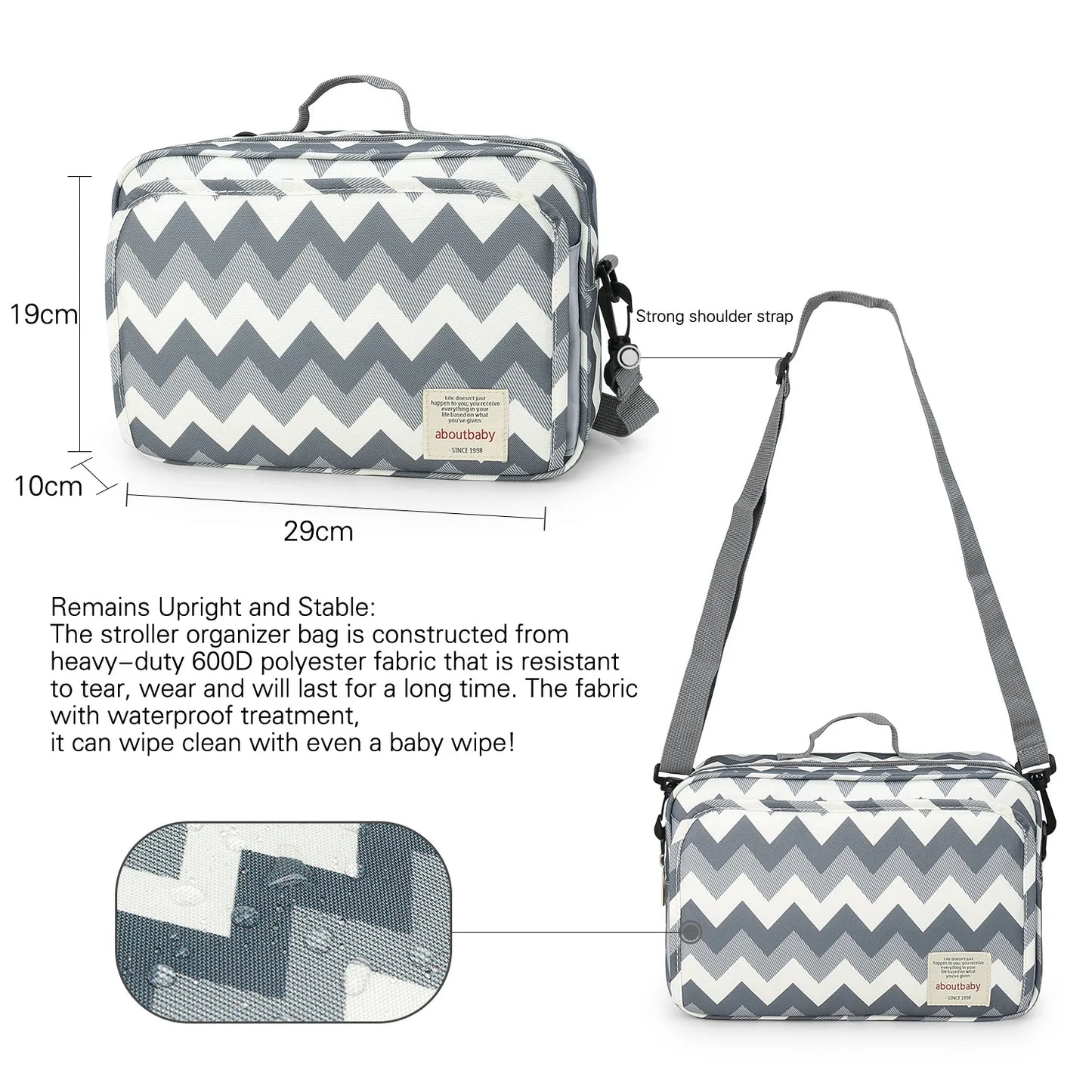 Mummy Diaper BagStroller Organizer Bags Mummy Large Capacity Travel Hanging Bag Bottle Holder Pram Diaper Bags Baby Stroller Bag