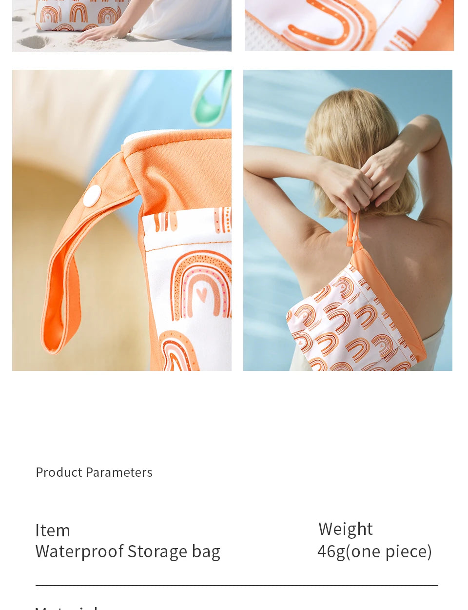 Elinfant Applicable to 14+ Age Group-2PCS Wet Dry Bag,Storage Bag For Gym,Beach,Pool,Laundry Nappy Bag,Diaper Bags