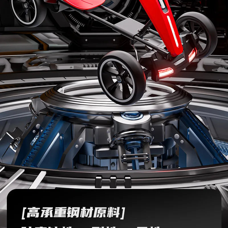 With Led Light And Music Kids Electric Kart, Four-wheel Can Ride On Remote-controlled Toy Car for Ages 1-3 To 6