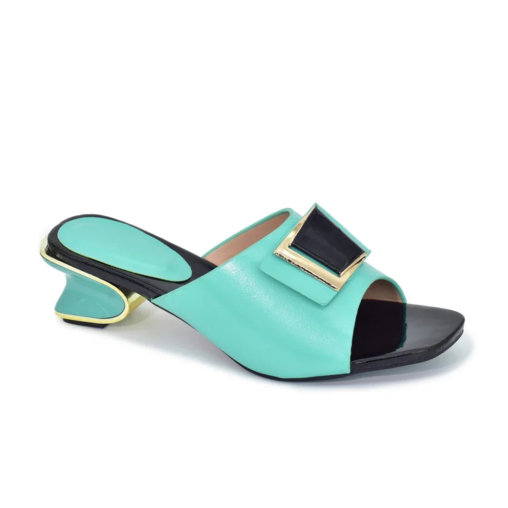 New Arrival 2025 Spring Autumn Women Pumps Sexy Buckles High Heels Shoes Italian In Women High Quality African Wedding Shoe