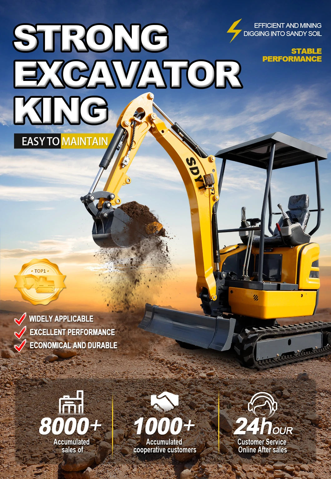 Quick Delivery Of 2.0 Tons Of Small Excavators Suitable For Various Scenarios High Quality Customized Crawler Excavators