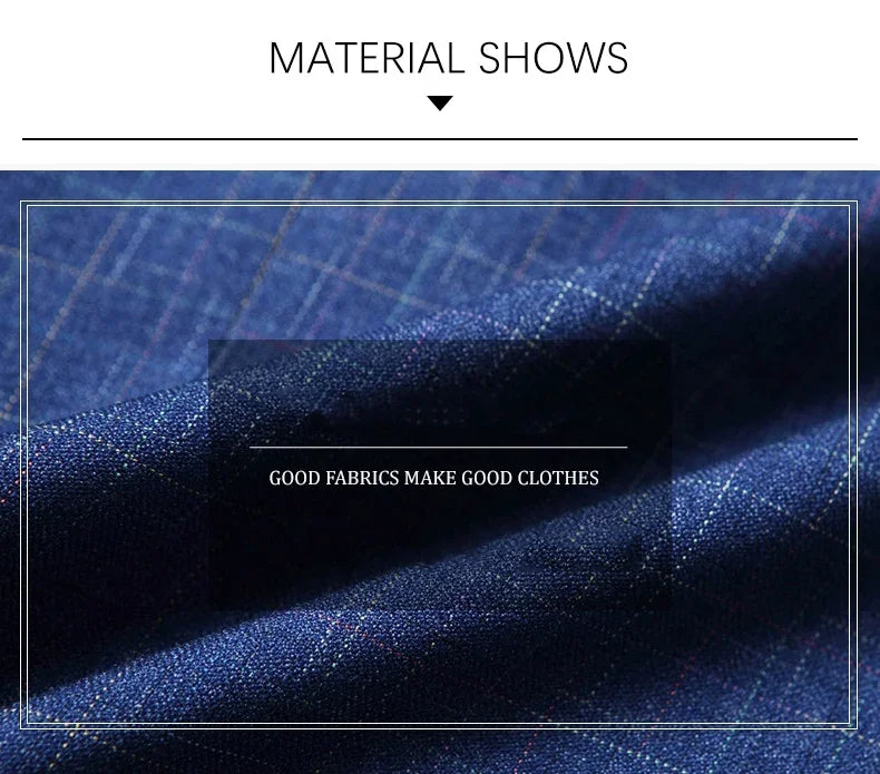 TFETTERS Brand 2025 Spring Mens Wedding Suits Blazer Check Autumn Single Breasted Suits Blazers Men Fashion Blazer for Mens