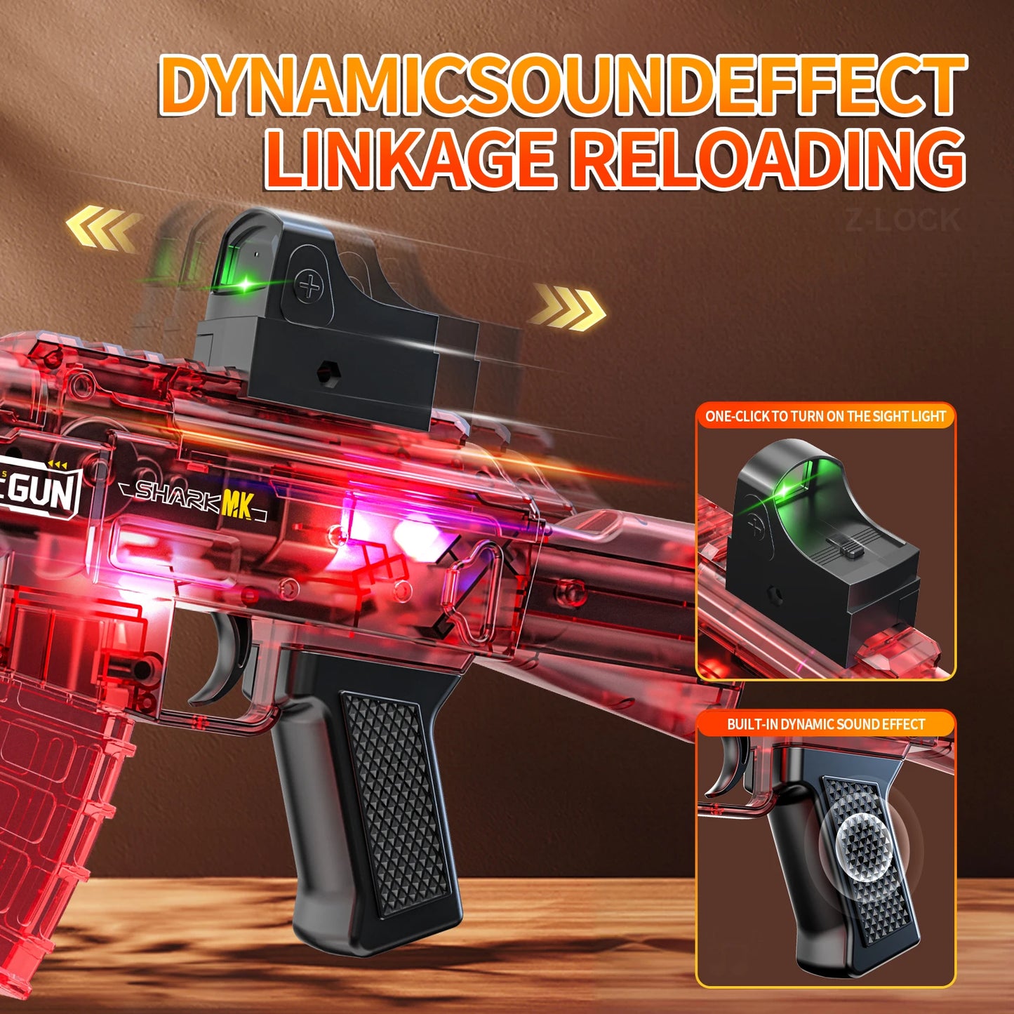 2025 Kids Hot Selling Electric Spray & Water Gun Simulates Sound Light Gun Toys Outdoor Activities Spray Vibration Gun Toys