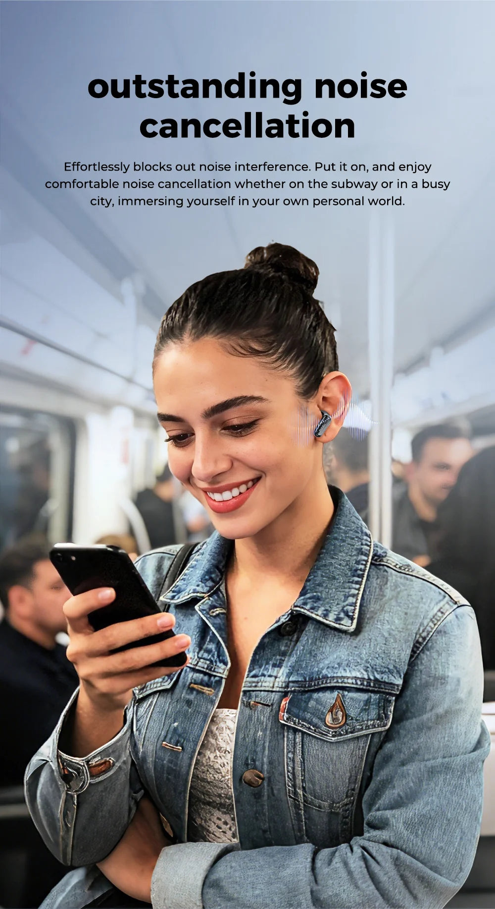 New 2026 HTC NE68 Bluetooth 6.0 Wireless Headphones AI Translation Earphones Long Battery Life Upgrade Free Translator APP
