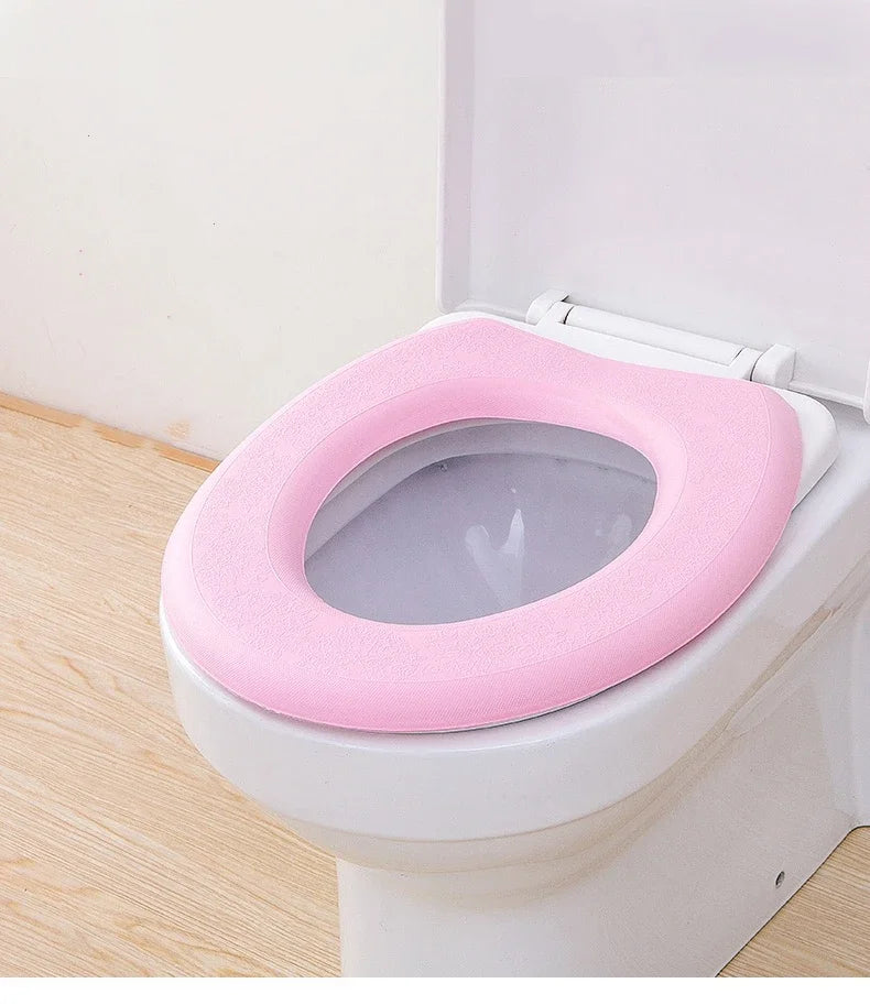 Waterpoof Soft Toilet Seat Cover Bathroom Washable Closestool Mat Pad Cushion O-shape Toilet seat Bidet Toilet Cover Accessories