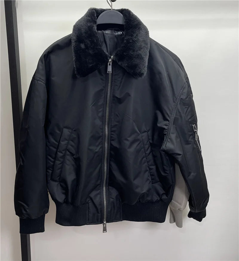 8281/657 Winter fur  collar for men's thick cottont jacket 8281657 winter jacket  coats