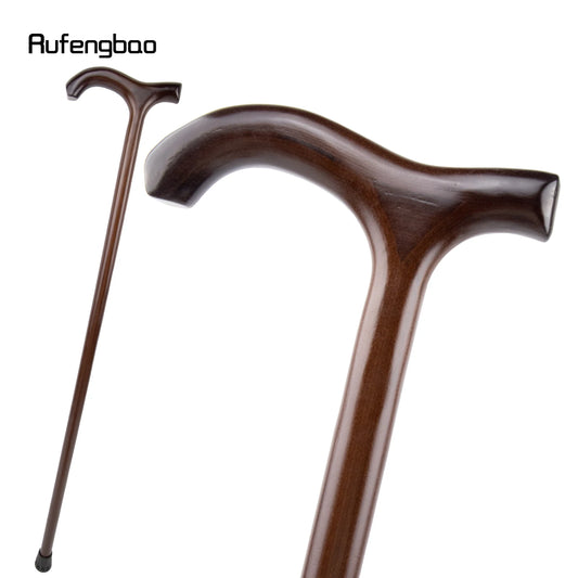 Brown Wooden Single Joint Fashion Walking Stick Decorative Cospaly Cane Halloween Mace Crutch  Wand Crosier 92cm