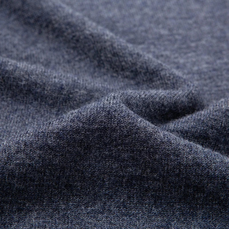 100% Australian Merino Wool Sweater, 360g Thickened Anti-Pilling, Polo Collar Gold Quality Pullover
