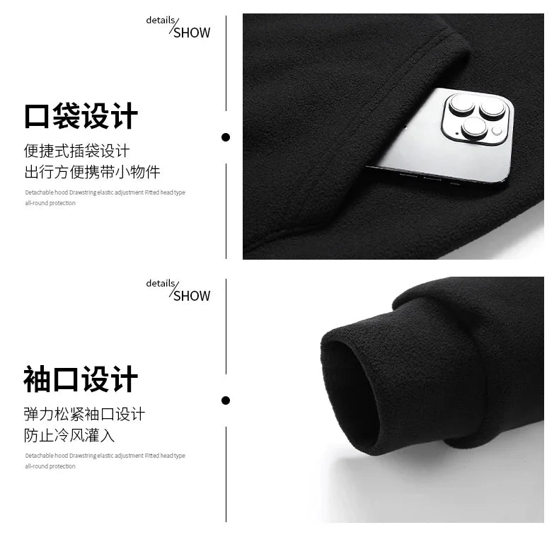 Plus Size Men Sweatshirt Half Zip Long Sleeve Pullover 6XL 7XL 100-175kg Solid Color Tops Autumn Winter Big Size Men Clothing