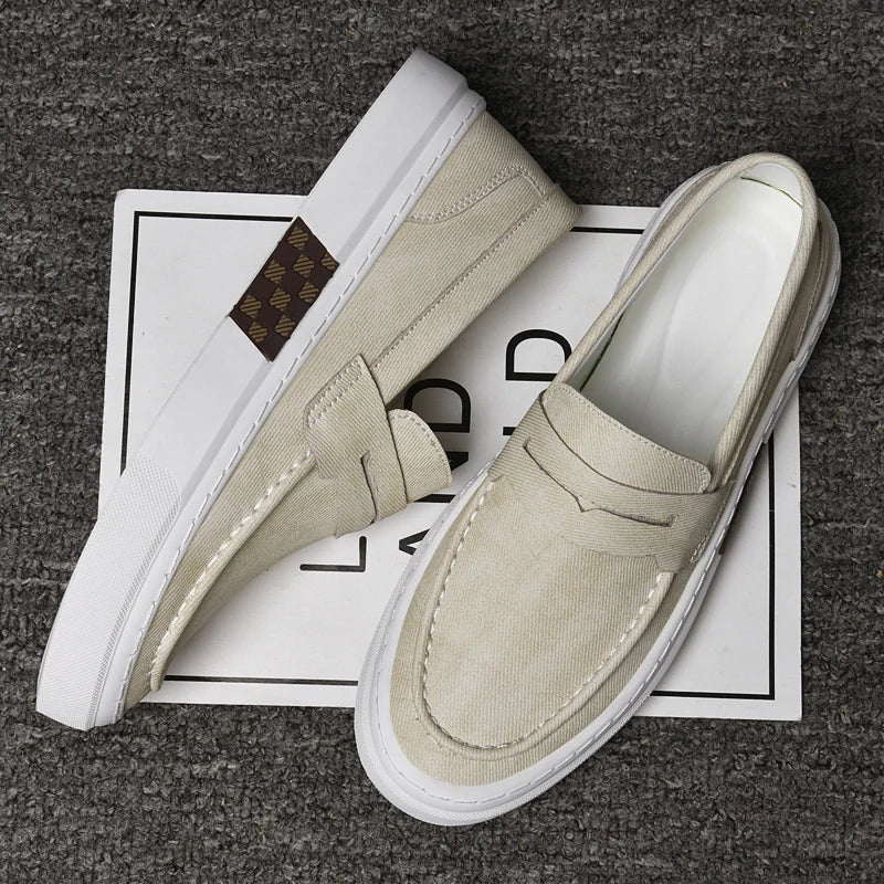 Designer Brand Men's Loafers Green Casual Shoes Men's Lightweight Soft Soled Walking Flat Shoes Brown Luxury Sneakers for Men