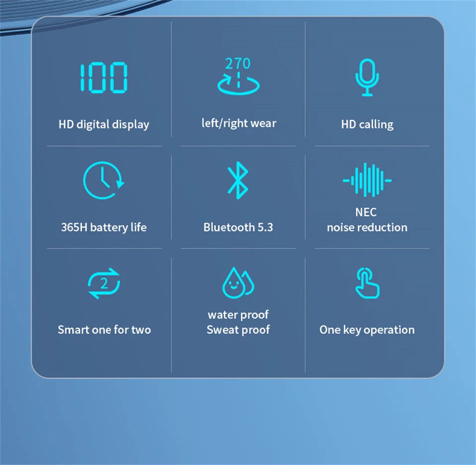 Wireless Bluetooth Headphones With Microphone Earphones Handsfree Noise Canceling Headset For Talking Business Driving Audifonos