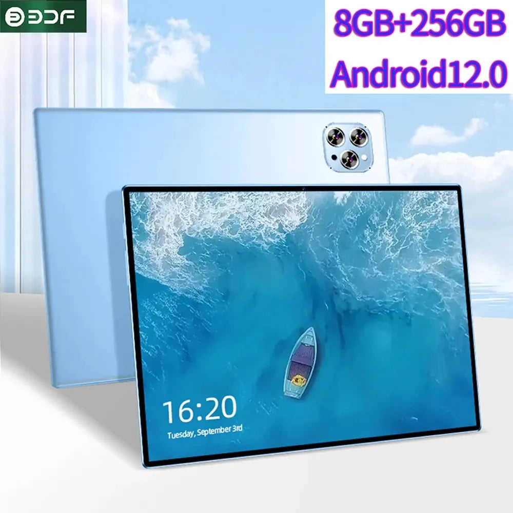 10.1 Inch Android Tablet 4G /5G LTE Phone Call Octa Core 8GB+512GB ROM Bluetooth Wi-Fi Google High Definition Display Tablet PC