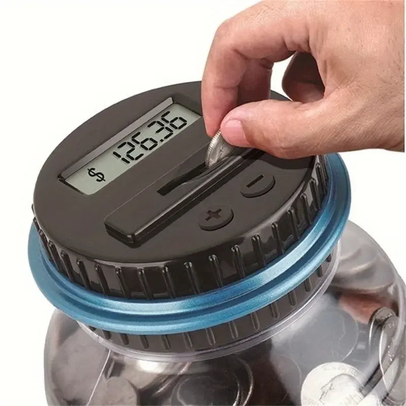 Max Coin Counting Box, Automated Coin Bank, Electronic Piggy Bank Counter Money Saving Jar Coins Storage Case Safe USD EURO Gift