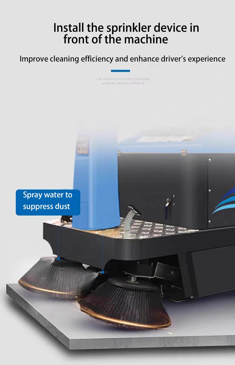 CleanHorse X2 Industrial Automatic Vacuum Drive Auto Floor Sweeper Machine Ride on Electric Street Road Sweeper