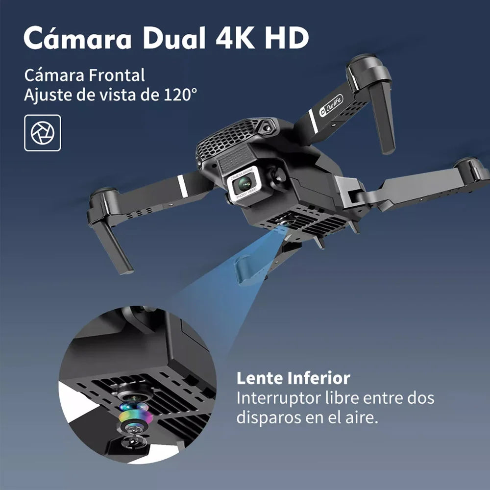 Drones Camera 4K E88 Wide Angle, 1080P Hd Camera, Wifi, Fpv Drone, Mini Drone, Height Support, Foldable, Rc, Quadcopter, Children's Toys