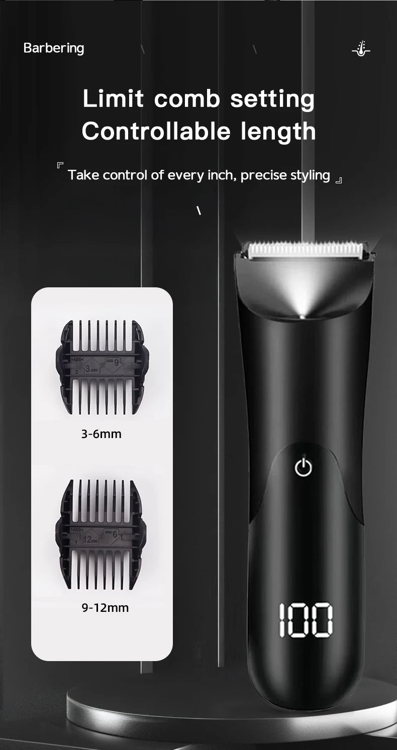 Mens Body Hair Trimmer for Men Balls Women Lady Shaver Hair Removal Bikini Trimmer Groin & Body Shaver Groomer Arm Beard Razor