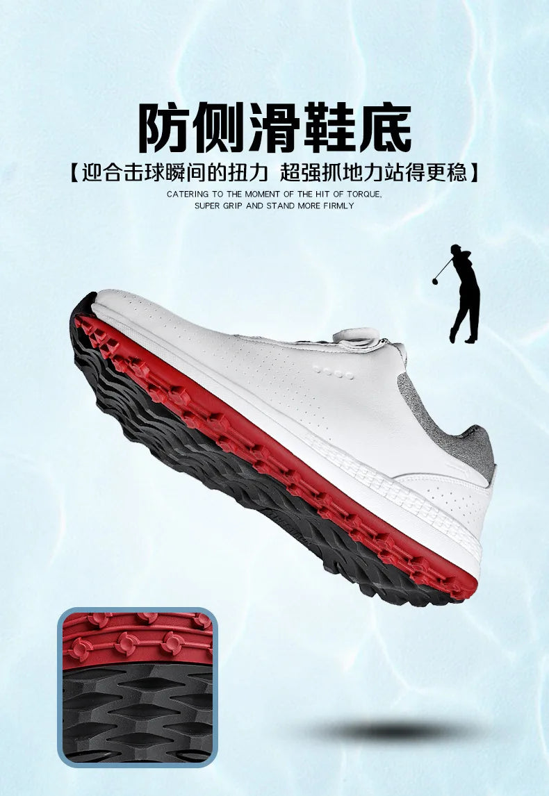 Golf Shoes Rotating Buckle Casual Shoes Breathable Mesh Sports Shoes High-quality Sneakers Brand Solid Color Thick Sole