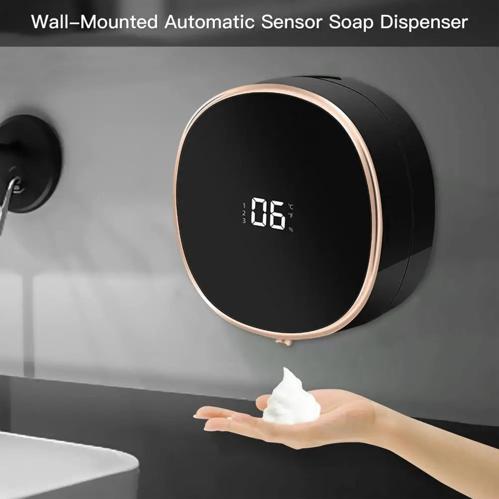 Electric Soap Dispenser with Touch Button Touchless Electric Soap Dispenser Wall Mount for Home Office Hotel for Bathroom