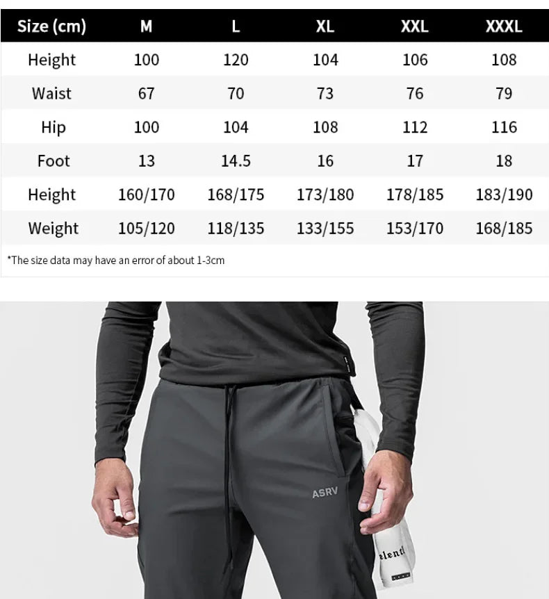 Men's Joggers Pants Quick Dry Running Sweatpants Gym Fitness Outdoor Hip Hop Casual Track Trousers Training Workout Sportswear