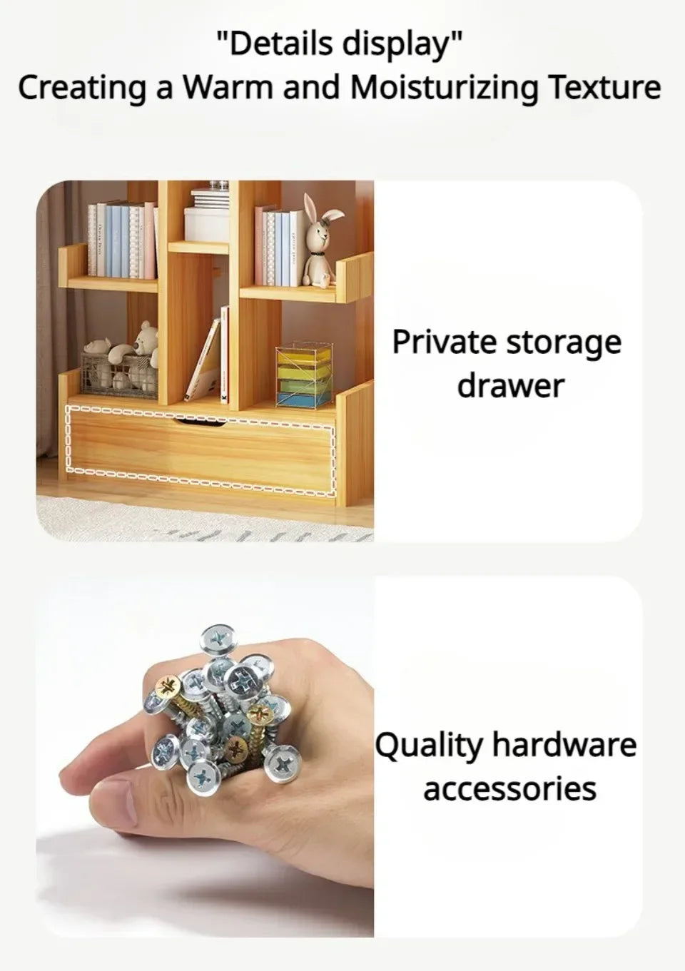 Multi-Level Bookshelf Floor Standing Storage Racks Office Display High Load-bearing Space Saving Stable and Durable Bookshelf