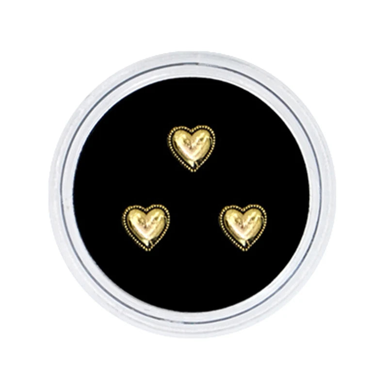 3pcs/Box Dental Tooth Gems Teeth Crystal Ornament Metal Tooth Gems Various Shape Beauty Oral Decorations