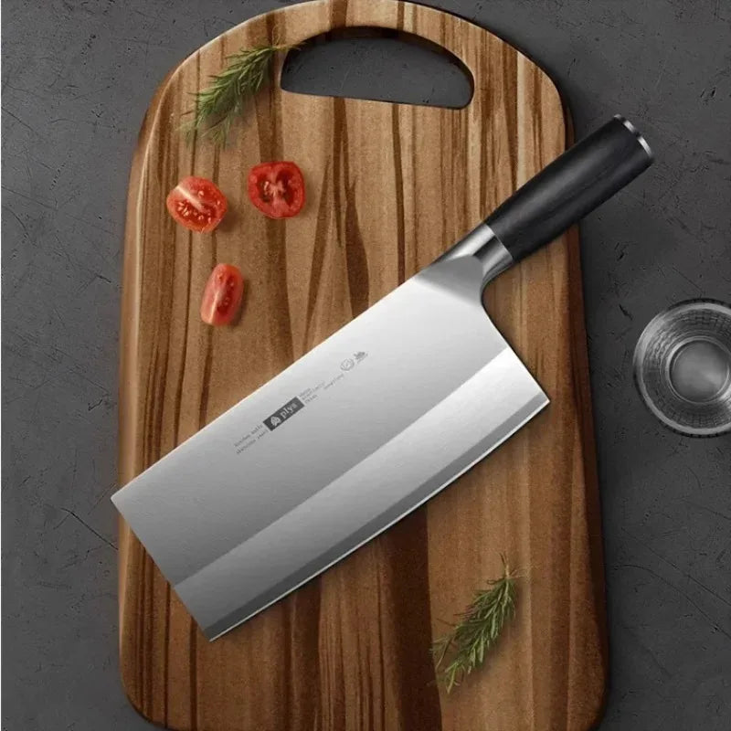 Professional Multi-Purpose Kitchen Knife Set,Chef'S Special Ultra-Sharp Meat Knife Cleaver Black Wood Handle Chopping Knife