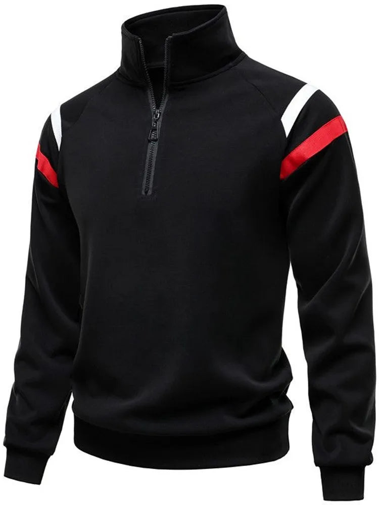 Spring and Autumn New Fashion Trend American Retro Sports Pullover Men's Casual Relaxed Breathable Large Size High-Grade Coat