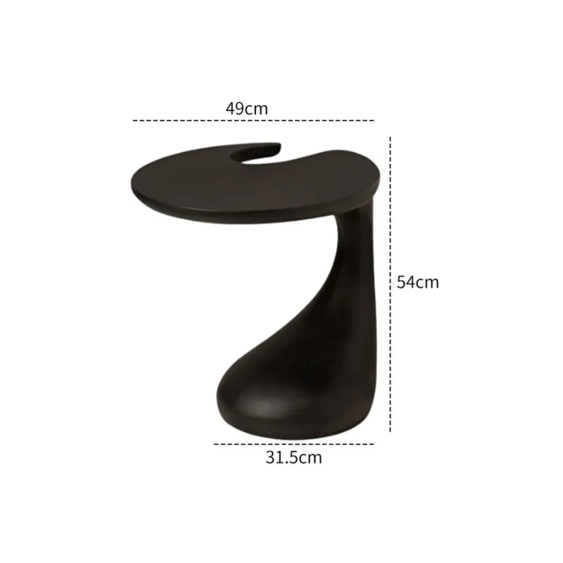 Realife Light Luxury High-end Creative Bedside Table Shelf Sofa Edge Table Living Room Mobile Black Minimalist Coffee Table 2025