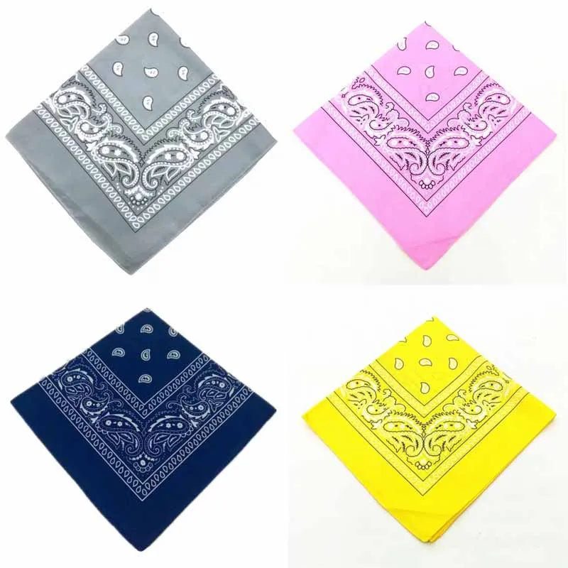 Fashion Hip Hop  Bandana Square Scarf Cowboy Cashew Black Red Paisley Headband Print For Women/Men/Boys/Girls