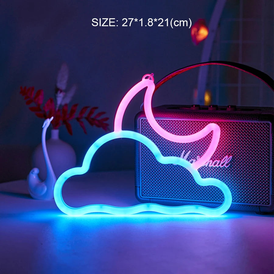 LED shaped lamp, double-sided neon light, letter light string, proposal and confession decoration light, night light