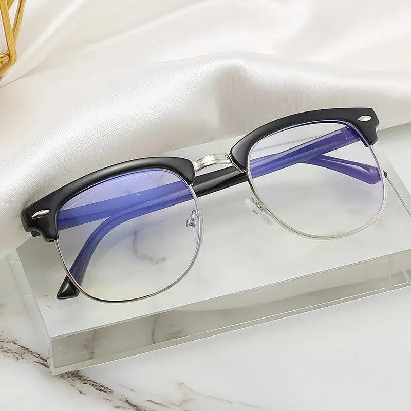 1pcs Men Retro Anti Blue Light Computer Glasses Reading And Gaming Glasses