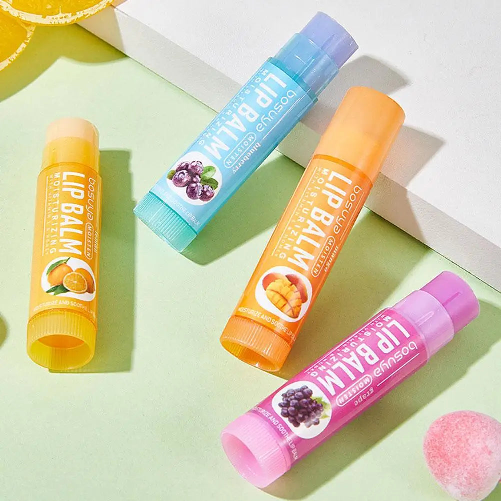 6/24pcs Assorted Fruit Flavor Lip Balm Set - Hydrating, Nourishing & Prevents Chapped Lips - Care for Dry Lips & Fine Lines