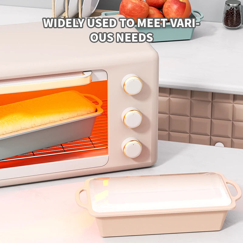 Silicone Loaf Pan Food Grade Nonstick Silicone Metal Reinforced Frame Bread Molds for Baking Banana Bread Meat Loaf Pound Cake