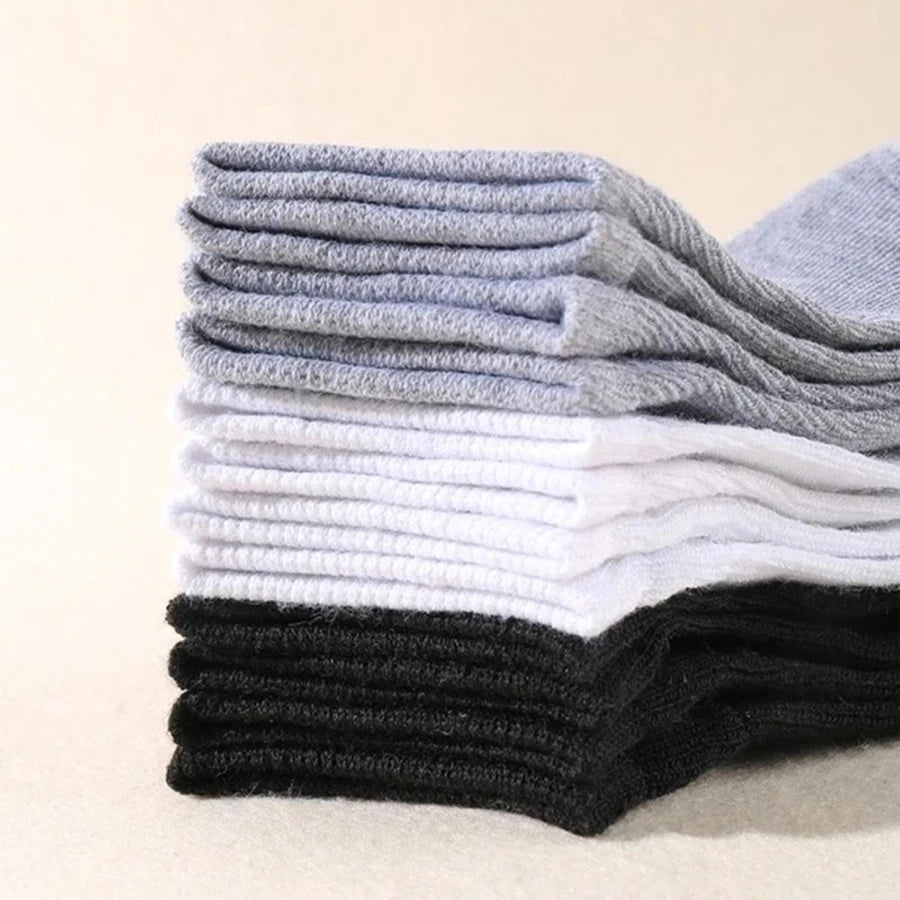 20 Pairs Men's Boat Socks Business Sport Sweat Absorption Mature Summer Autumn Solid Color Non Pilling Versatile Ankle Socks ﻿