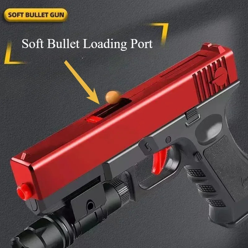 G G17 Foam Soft Bullet Toy Gun Airsoft Manual Pistol Launcher CS Shooting Games Weapons For Kids Boys Gift