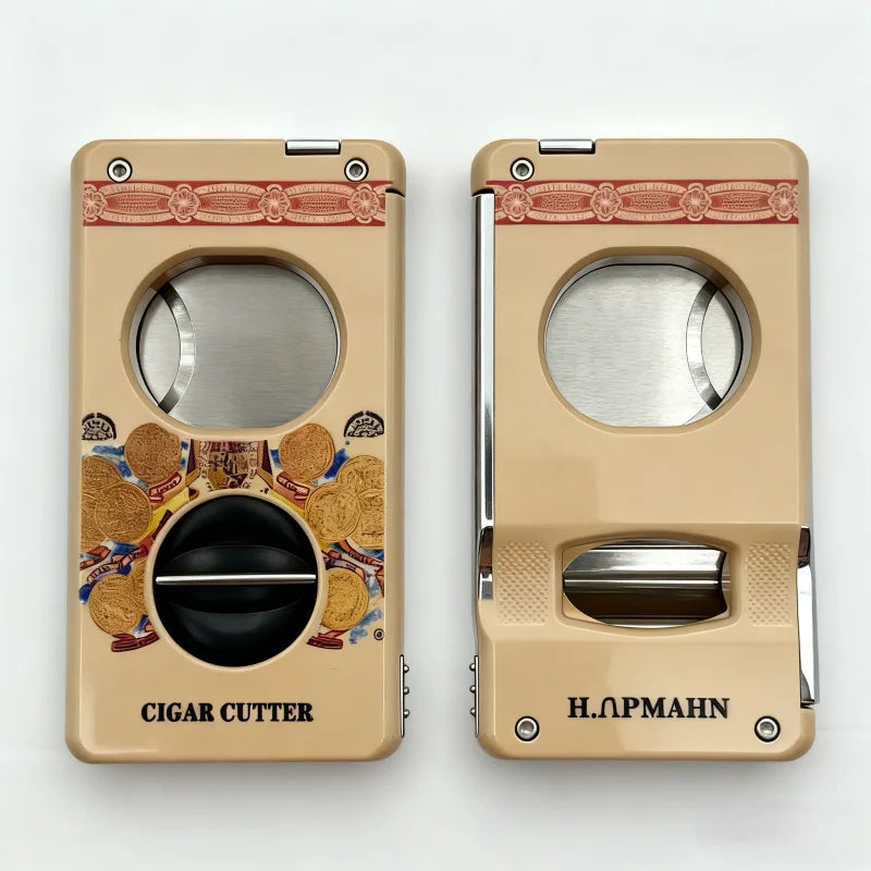 Professional V-Cut Cigar Cutter, Zinc Alloy Guillotine with Stainless Steel Blade for Cigars, Heavy Duty Christmas Gift for Men